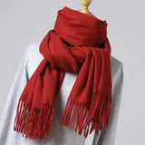 2019 New Winter Scarf Women Solid Winter Cashmere Scarves Soft Warm Lady Pashmina Warm Necker Wool Shawl Wrap Bandana Head Scarf