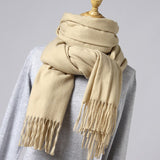 2019 New Winter Scarf Women Solid Winter Cashmere Scarves Soft Warm Lady Pashmina Warm Necker Wool Shawl Wrap Bandana Head Scarf
