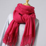 2019 New Winter Scarf Women Solid Winter Cashmere Scarves Soft Warm Lady Pashmina Warm Necker Wool Shawl Wrap Bandana Head Scarf