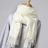 2019 New Winter Scarf Women Solid Winter Cashmere Scarves Soft Warm Lady Pashmina Warm Necker Wool Shawl Wrap Bandana Head Scarf