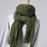 2019 New Winter Scarf Women Solid Winter Cashmere Scarves Soft Warm Lady Pashmina Warm Necker Wool Shawl Wrap Bandana Head Scarf