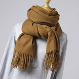 2019 New Winter Scarf Women Solid Winter Cashmere Scarves Soft Warm Lady Pashmina Warm Necker Wool Shawl Wrap Bandana Head Scarf