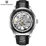 hello word  2019 PAGANI DESIGN Brand Fashion Leather Gold Watch Men Automatic Mechanical Skeleton Waterproof Watches Relogio Masculino Box