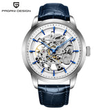 hello word  2019 PAGANI DESIGN Brand Fashion Leather Gold Watch Men Automatic Mechanical Skeleton Waterproof Watches Relogio Masculino Box