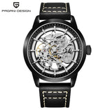 hello word  2019 PAGANI DESIGN Brand Fashion Leather Gold Watch Men Automatic Mechanical Skeleton Waterproof Watches Relogio Masculino Box