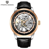 hello word  2019 PAGANI DESIGN Brand Fashion Leather Gold Watch Men Automatic Mechanical Skeleton Waterproof Watches Relogio Masculino Box