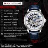 hello word  2019 PAGANI DESIGN Brand Fashion Leather Gold Watch Men Automatic Mechanical Skeleton Waterproof Watches Relogio Masculino Box