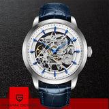 hello word  2019 PAGANI DESIGN Brand Fashion Leather Gold Watch Men Automatic Mechanical Skeleton Waterproof Watches Relogio Masculino Box
