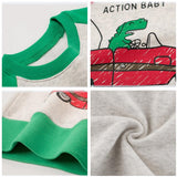 2019 Spring Children's Clothing Printed Cartoon Animal Clothes 2-8y Baby Boys Dinosaur Sweatshirt Long Sleeved Clothes Tops