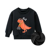 2019 Spring Children's Clothing Printed Cartoon Animal Clothes 2-8y Baby Boys Dinosaur Sweatshirt Long Sleeved Clothes Tops