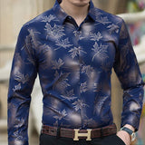 dasda  2019 new social long sleeve maple leaf designer shirts men slim fit vintage fashions men's shirt man dress jersey clothing 36565