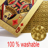 24K Gold Playing Cards Poker Game Deck Gold Foil Poker Set Plastic Magic Card Waterproof Cards Magic