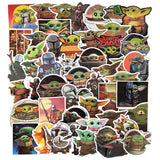 25-50Pcs The Mandalorian Star Wars Baby Yoda Sticker Scrapbooking Suitcase Decal Skateboarding Motorcycle Children Gift Stickers