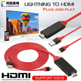 2M 8 Pin Lightning to HDMI HDTV AV Adapter Cable Adapter for iPhon 7 6s 6 Plus 5s iPad Air2 Screen Mirrorin
