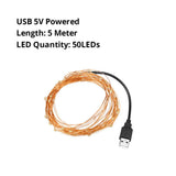 2m 5m 10m Copper Wire LED Cabinet light Bedroom Bookcase Decoration flexible String lamp Christmas Wedding Party Indoor Lighting