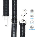 2pcs Elastic Pet Belt Pet Seat Belt Dog Cat Lead Leash for Small Medium Dogs Travel Clip Black Adjustable Harness Safe Seatbelt