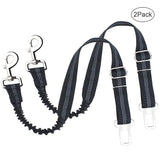 2pcs Elastic Pet Belt Pet Seat Belt Dog Cat Lead Leash for Small Medium Dogs Travel Clip Black Adjustable Harness Safe Seatbelt