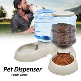 dasda  3.75L Dog Cat Large Automatic Feeder Drinker Food Water Dispenser Pet Bowl Dish