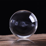 dasda  3D Solar System Crystal Ball Planets Glass Ball Laser Engraved Globe Miniature Model Home Decor Astronomy Gift Ornament 60/80mm