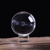 dasda  3D Solar System Crystal Ball Planets Glass Ball Laser Engraved Globe Miniature Model Home Decor Astronomy Gift Ornament 60/80mm
