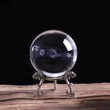 dasda  3D Solar System Crystal Ball Planets Glass Ball Laser Engraved Globe Miniature Model Home Decor Astronomy Gift Ornament 60/80mm