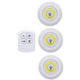3W Cob Under Cabinet Light LED Wireless Bedroom lights With Remote Control Dimmable Wardrobe Night Lamp For Dormitory Closet