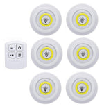 3W Cob Under Cabinet Light LED Wireless Bedroom lights With Remote Control Dimmable Wardrobe Night Lamp For Dormitory Closet