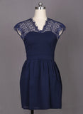 Lace Panel Back Cutout Mini Club Dress