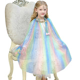 3pcs 3-10 y Teens girl dream unicorn Dress Children Kids birthday Party Dress Girl Formal prom Girls Princess Dress + headdress