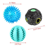 3pcs Leak Food Balls Dog Teeth Cleaning Feeder Toys Pet  Ball Chew Leakage Device Pet Interactive Toy Non Toxic Bite Resistant