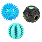 3pcs Leak Food Balls Dog Teeth Cleaning Feeder Toys Pet  Ball Chew Leakage Device Pet Interactive Toy Non Toxic Bite Resistant