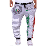Sports Outdoor Men‘s Casual / Active / Basic Casual Sports Weekend Loose Loose / Active / Relaxed Pants - Print / Stripes / Letter Low Waist Cotton Black Gray Blue L XL XXL