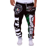 Sports Outdoor Men‘s Casual / Active / Basic Casual Sports Weekend Loose Loose / Active / Relaxed Pants - Print / Stripes / Letter Low Waist Cotton Black Gray Blue L XL XXL