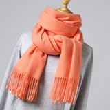 2019 New Winter Scarf Women Solid Winter Cashmere Scarves Soft Warm Lady Pashmina Warm Necker Wool Shawl Wrap Bandana Head Scarf