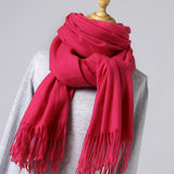 2019 New Winter Scarf Women Solid Winter Cashmere Scarves Soft Warm Lady Pashmina Warm Necker Wool Shawl Wrap Bandana Head Scarf