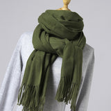 2019 New Winter Scarf Women Solid Winter Cashmere Scarves Soft Warm Lady Pashmina Warm Necker Wool Shawl Wrap Bandana Head Scarf
