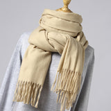 2019 New Winter Scarf Women Solid Winter Cashmere Scarves Soft Warm Lady Pashmina Warm Necker Wool Shawl Wrap Bandana Head Scarf