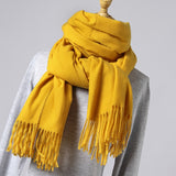 2019 New Winter Scarf Women Solid Winter Cashmere Scarves Soft Warm Lady Pashmina Warm Necker Wool Shawl Wrap Bandana Head Scarf
