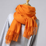 2019 New Winter Scarf Women Solid Winter Cashmere Scarves Soft Warm Lady Pashmina Warm Necker Wool Shawl Wrap Bandana Head Scarf