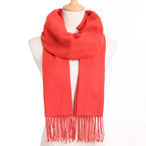 [VIANOSI] 2019 Plaid Winter Scarf Women Warm Foulard Solid Scarves Fashion Casual Scarfs Cashmere Bufandas Hombre