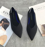 Women Ballet Flats Shoes Slip On Pointed Toe Ladies Casual Shoes Knitting Comfortable Soft Loafers Shoes For pregnant Woman