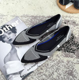 Women Ballet Flats Shoes Slip On Pointed Toe Ladies Casual Shoes Knitting Comfortable Soft Loafers Shoes For pregnant Woman