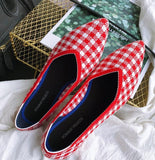 Women Ballet Flats Shoes Slip On Pointed Toe Ladies Casual Shoes Knitting Comfortable Soft Loafers Shoes For pregnant Woman