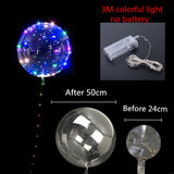 20inch 36 Inch Luminous Led Balloon Transparent Round Bubble Decoration Birthday Party Wedding Decor LED Balloons Christmas Gift
