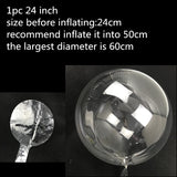 20inch 36 Inch Luminous Led Balloon Transparent Round Bubble Decoration Birthday Party Wedding Decor LED Balloons Christmas Gift