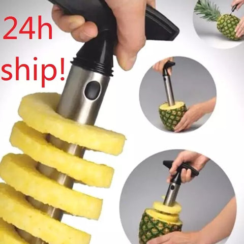 1Pc Stainless Steel Easy to use Pineapple Peeler Accessories Pineapple Slicers Fruit Knife Cutter Corer Slicer Kitchen Tools