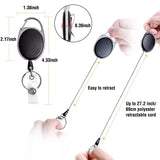 Customizable Retractable Key Chain Badge Reel Lanyards Id Badge Holder Badge Clip Name Tag Bage Holder Lanyard  Stationery