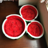ssss  Watermelon Cat Dog Pet House Sofa Bed Kennel Winter Fleece Warm Dog Puppy Mat Cushion Nest Funny Chihuahua Dog House Bed S, M, L