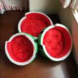 ssss  Watermelon Cat Dog Pet House Sofa Bed Kennel Winter Fleece Warm Dog Puppy Mat Cushion Nest Funny Chihuahua Dog House Bed S, M, L