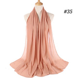 dasda  women plain bubble chiffon scarf hijab wrap printe solid color shawls headband muslim hijabs scarves/scarf 47 colors